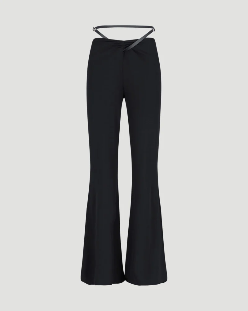 Belted Trousers in Black