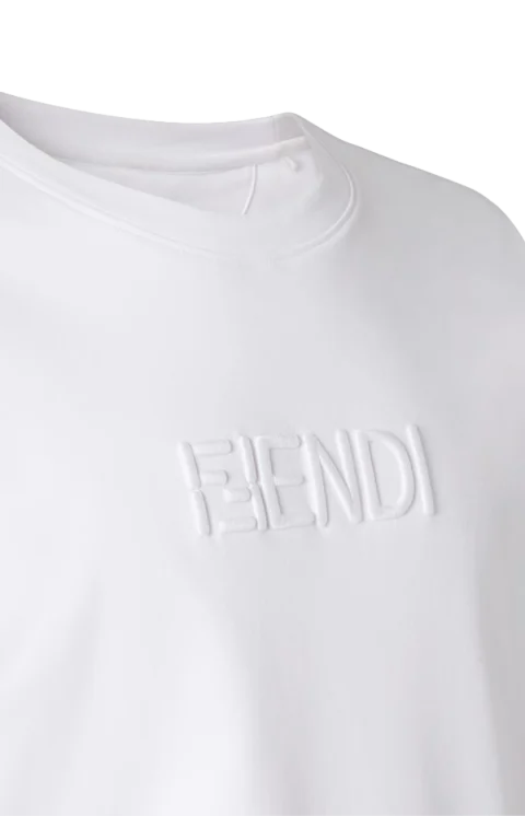 T-Shirt with Tonal FF Selleria Logo in White — снимка 3