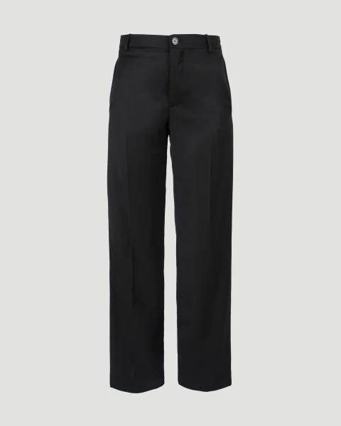 Black Creased Trousers