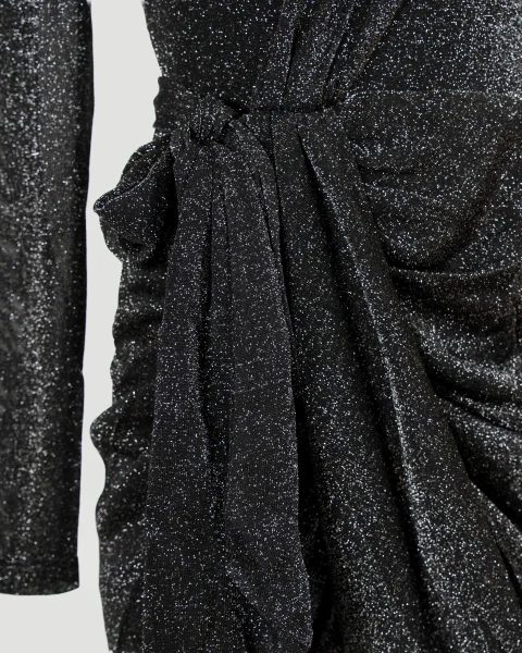 Cleora Lamé Wrap Dress — снимка 2