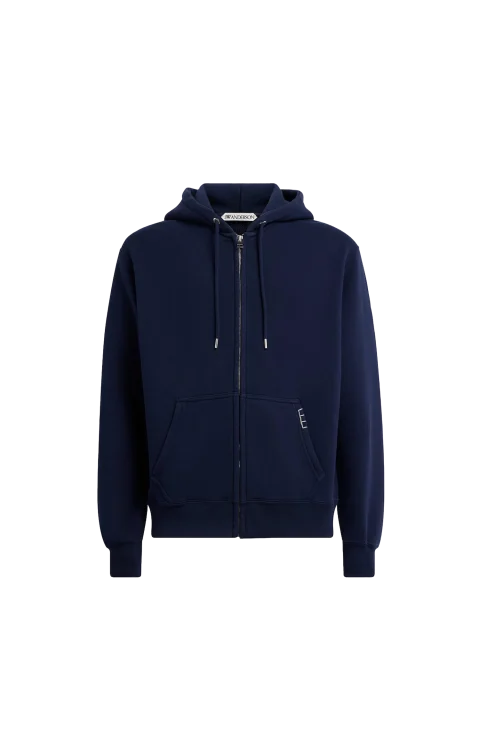 Front Zip Hoodie in Navy