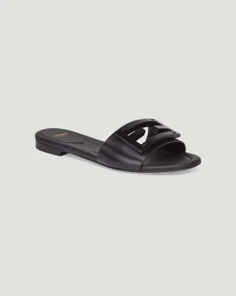 Black Leather Slides — снимка 2