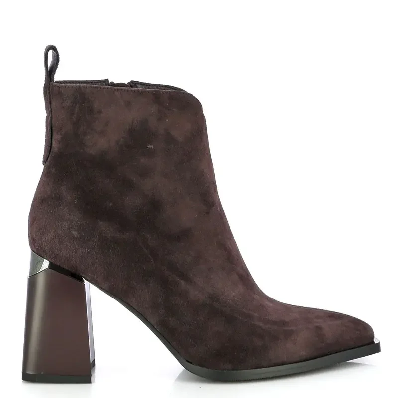 Дамски Боти На Ток CARLO FABIANI – 115662 DARK BROWN SUEDE