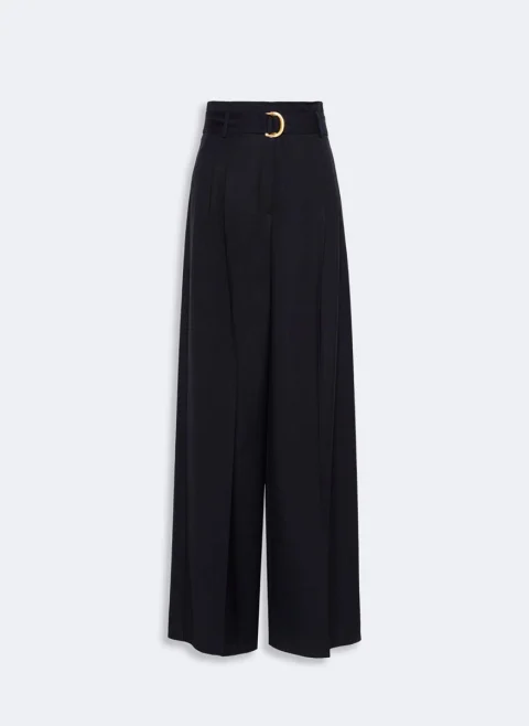 Панталон с басти от фина вълна Max Mara Studio Mstserio — снимка 7