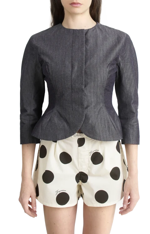 Peplum Jacket in Dark Grey — снимка 2