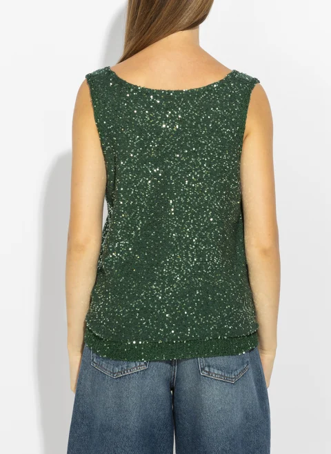 Топ с пайети Weekend Max Mara Wkdmilord — снимка 3