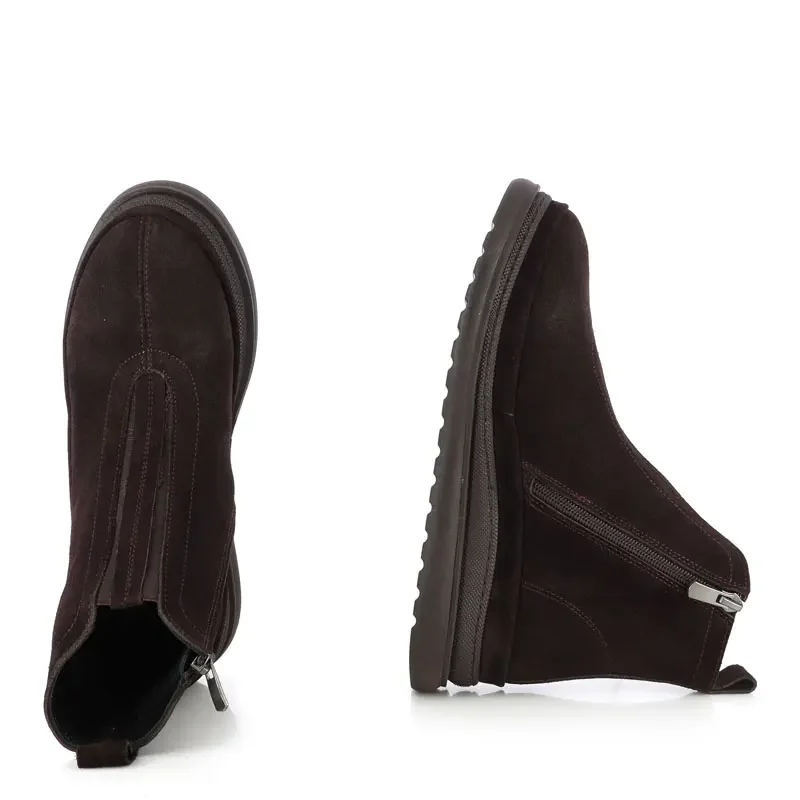 Дамски Равни Боти VERONELLA – 261-13 BROWN SUEDE — снимка 5