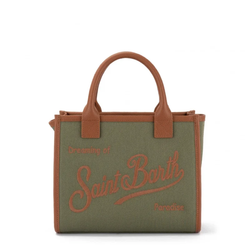 Дамска зелена чанта Vanity SAINT BARTH