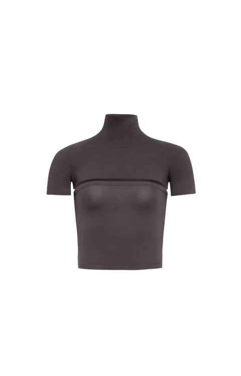 Second-Skin Knit Cut-Out Top
