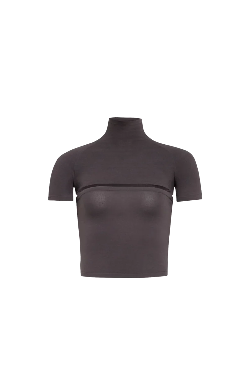 Second-Skin Knit Cut-Out Top