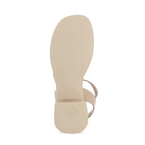 Дамски Сандали На Ток WONDERS – D-2304 MOAI TOSTADO/PLATINO/BEIGE — снимка 4