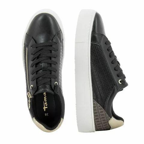 Дамски Сникърс TAMARIS – 1-23313-41-048 BLACK/GOLD — снимка 5