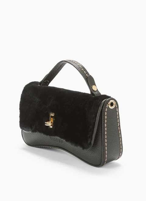 Мини кожена чанта Visona Courmayeur — снимка 2