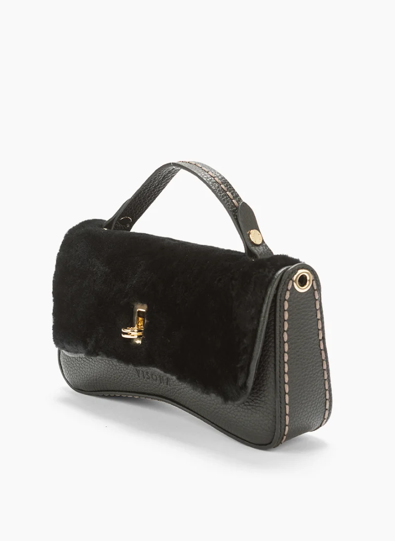 Мини кожена чанта Visona Courmayeur — снимка 2