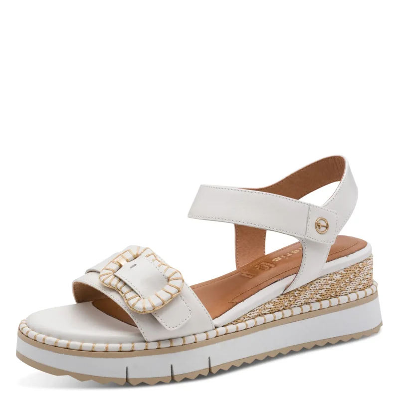 Дамски Сандали На Платформа TAMARIS – 1-28223-46-100 WHITE — снимка 3