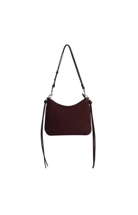 Small Gig Bag in Oxblood Suede