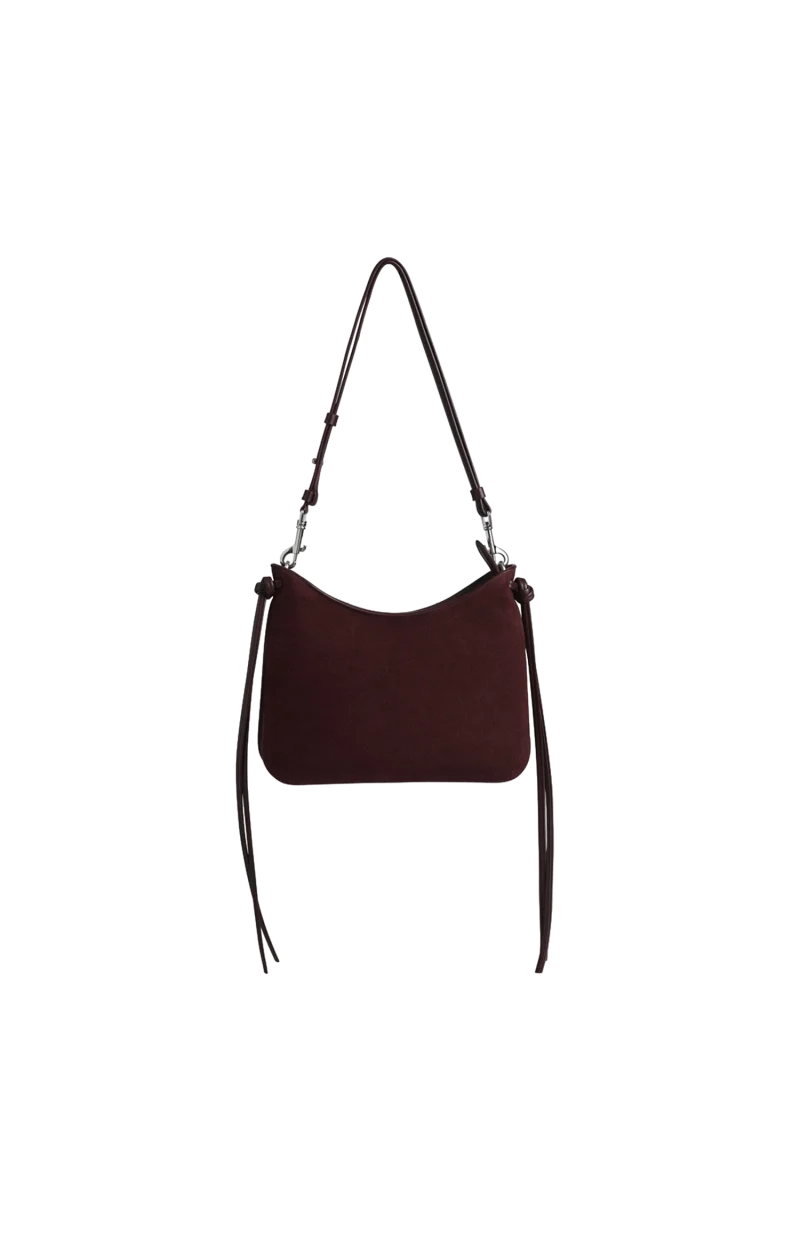 Small Gig Bag in Oxblood Suede