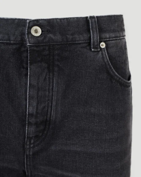 Straight Leg Jeans in Black — снимка 3