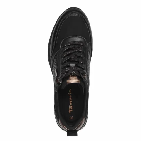 Дамски Сникърс TAMARIS – 1-23721-42-096 BLACK/COPPER — снимка 5