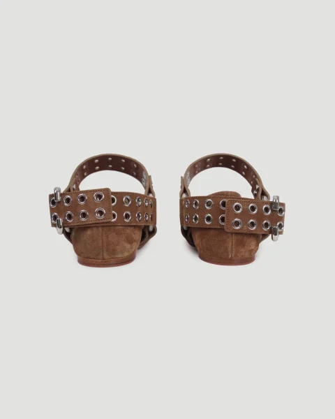 Biker Ballet Flats in Suede — снимка 4