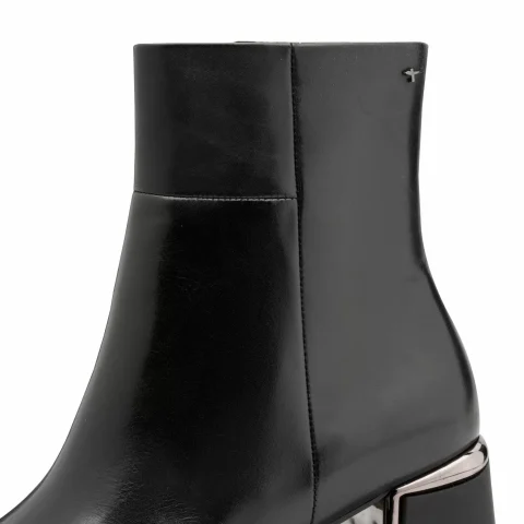 Дамски Боти На Ток TAMARIS – 1-25341-45-003 BLACK LEATHER — снимка 4