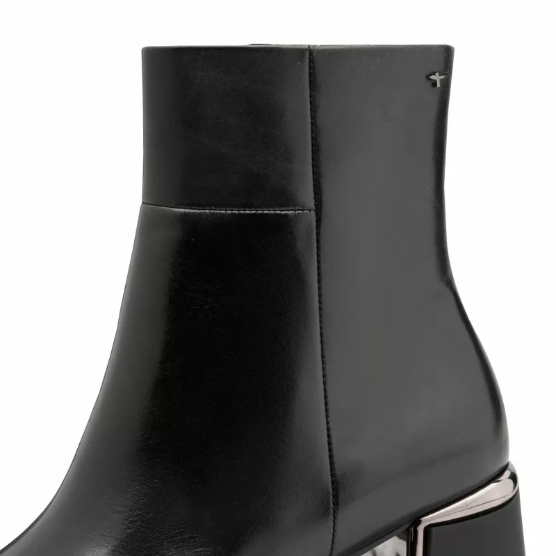 Дамски Боти На Ток TAMARIS – 1-25341-45-003 BLACK LEATHER — снимка 4
