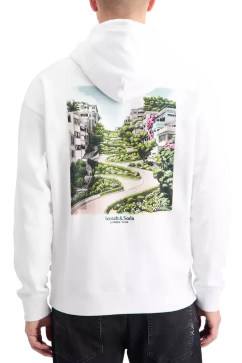 Суичър Relaxed Fit Artwork Hoodie 178757 SC0006 white — снимка 2