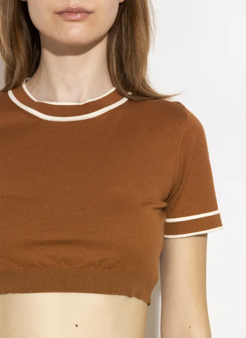 Топ от фино плетиво Max Mara Uscio — снимка 5