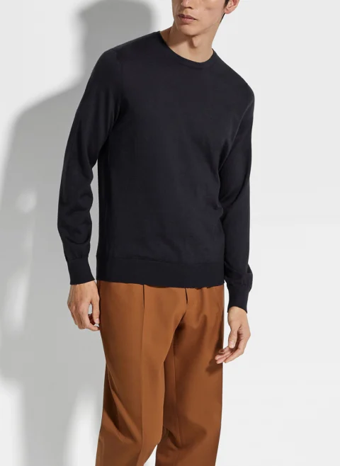 Блуза от кашмир и коприна 'Cashseta' Zegna — снимка 2