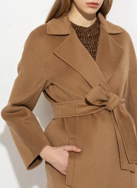 Палто с кашмир 'Robe cut' Max Mara Studio Msttenore — снимка 13
