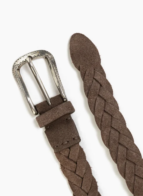 Велурен колан 'Braided' Brunello Cucinelli Kids 65 — снимка 6