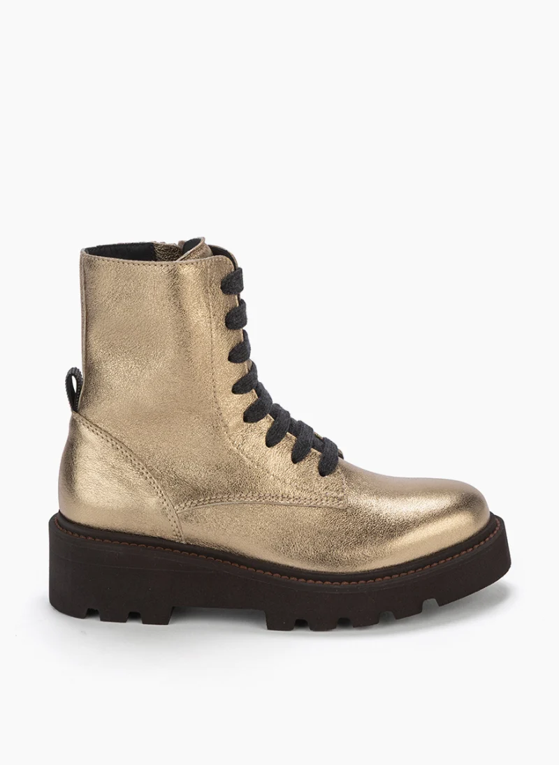 Боти с метален ефект Brunello Cucinelli Kids — снимка 6