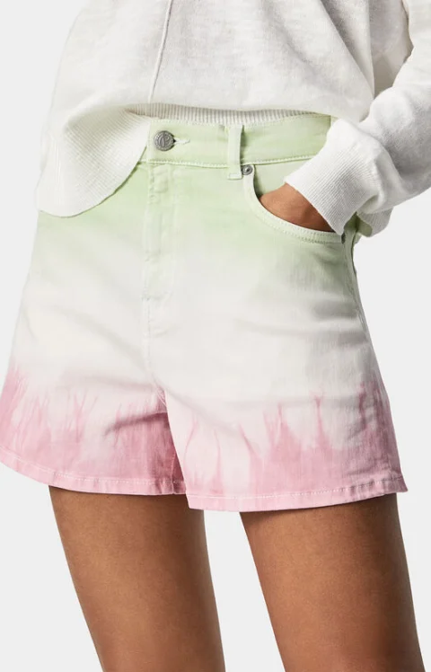 Къси дънкови панталони STELLA SPLASH с tie-dye ефект — снимка 3