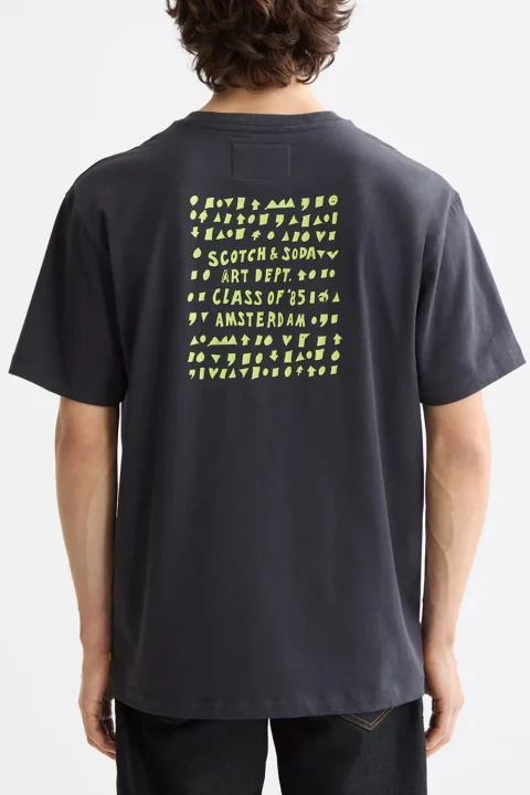 T-Shirt Relaxed-Fit Artwork 181703 021 charcoal art — снимка 2