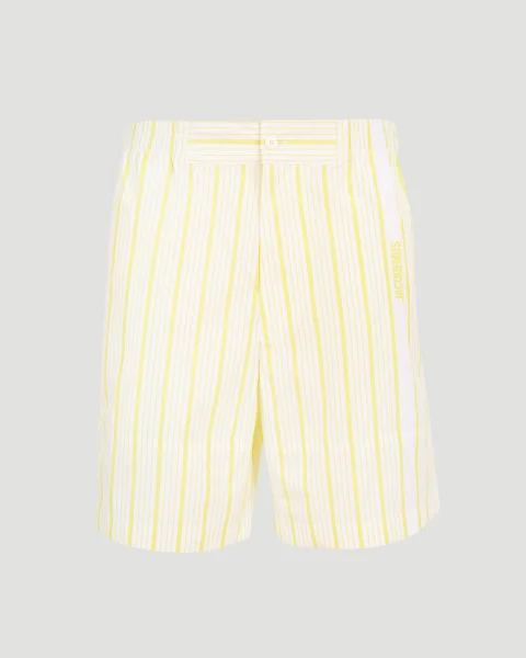 The Aloe Shorts in Yellow and White