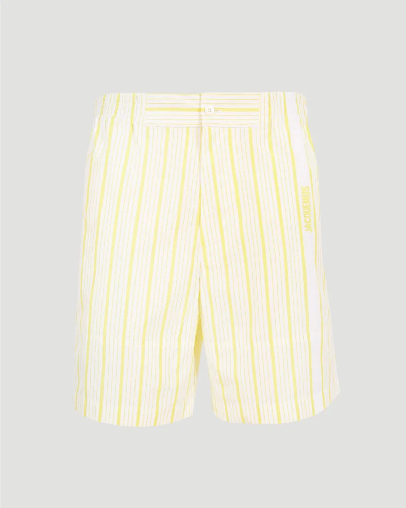 The Aloe Shorts in Yellow and White
