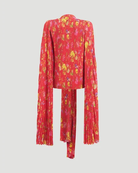 Scarf Pleated Blouse — снимка 4