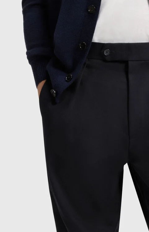 Памучен панталон BECKHAM x BOSS с джобове — снимка 3