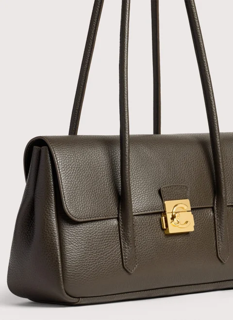 Кожена чанта Coccinelle C-Me Lock large — снимка 3