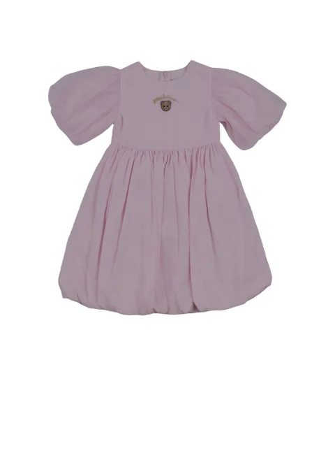 Рокля с бродерия 'Bubble' Moschino Kids