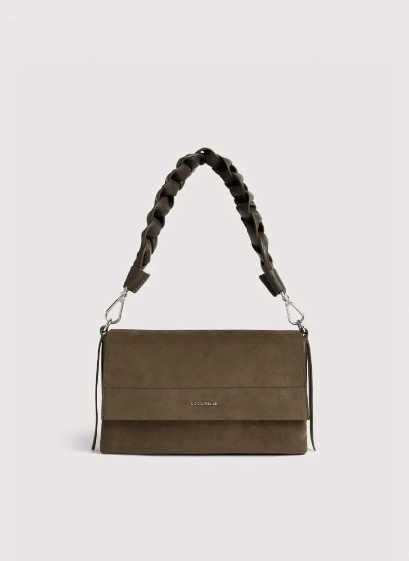 Велурена чанта Coccinelle Boheme Small