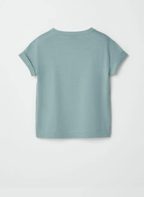 Тишърт с бродерия 'Dream Out Loud' Brunello Cucinelli Kids