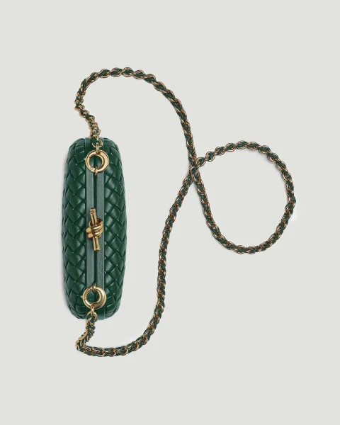 Knot Clutch Bag in Emerald Green — снимка 4