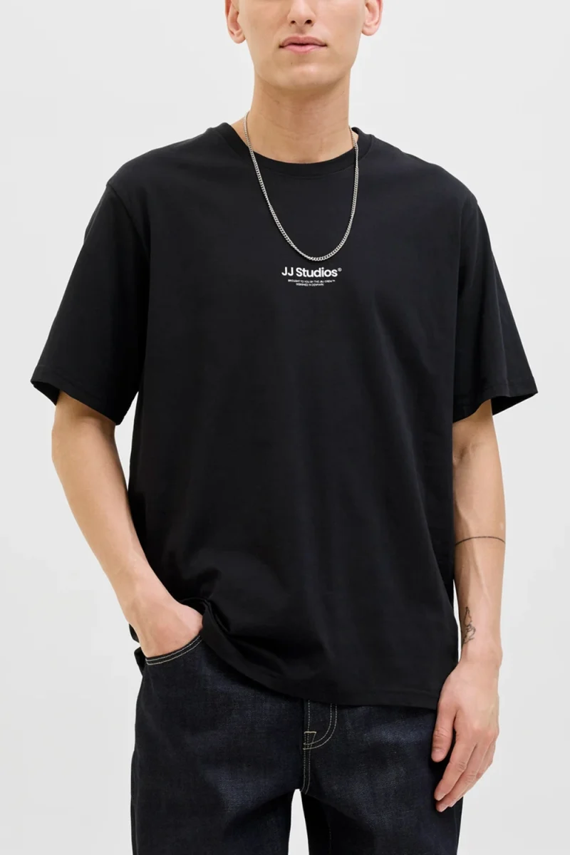 T-Shirt Jjesoho Tee Ss Crew Neck 12278787 C-N10 black — снимка 2