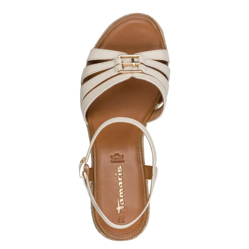 Дамски Сандали На Платформа TAMARIS – 1-28312-46-109 OFFWHITE — снимка 5