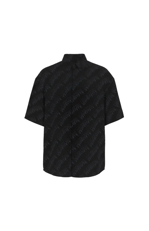 Creeper Shirt in Black Viscose
