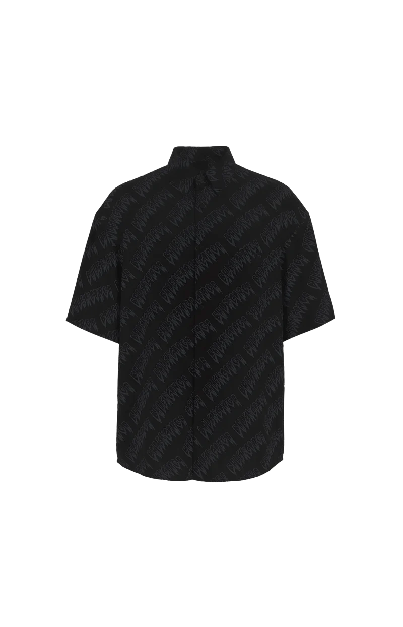 Creeper Shirt in Black Viscose