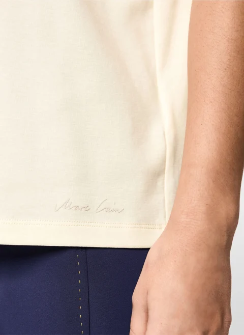 Тишърт с 'cut-out' детайл Marc Cain Collections — снимка 11