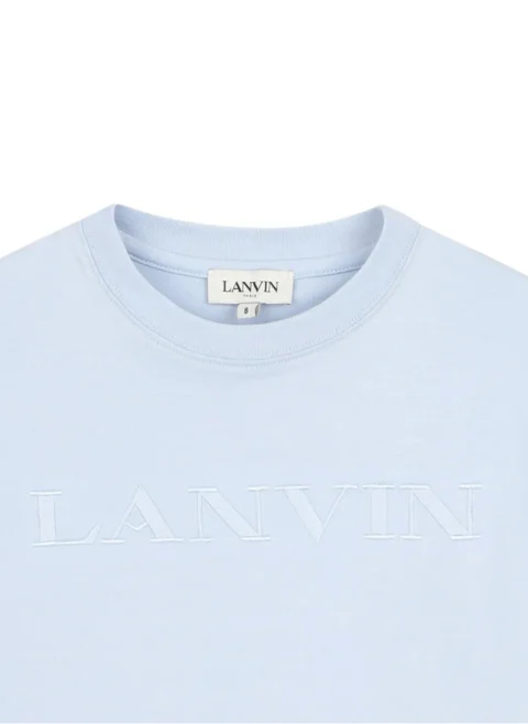 Тишърт с бродерия Lanvin Kids — снимка 2
