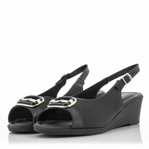 Дамски Сандали На Платформа PICCADILLY – 16301004 STRETCH SOFT PRETO — снимка 3